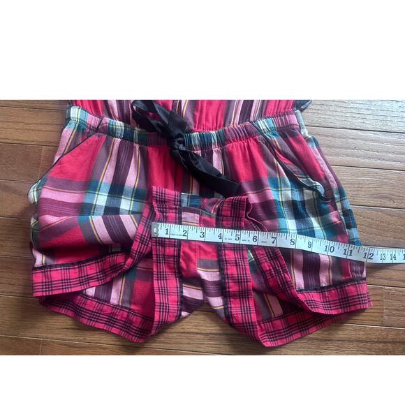 Victoria Secret Sleep Romper Plaid Red DREAM Small - Picture 5 of 10